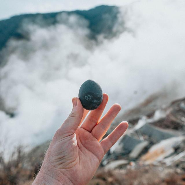 Black Sulfur Egg Delicacy in Hakone, Japan