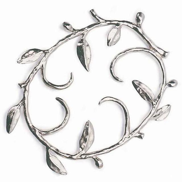 Michael Aram "Leaf" Oval Trivet, 10" x 8.5"