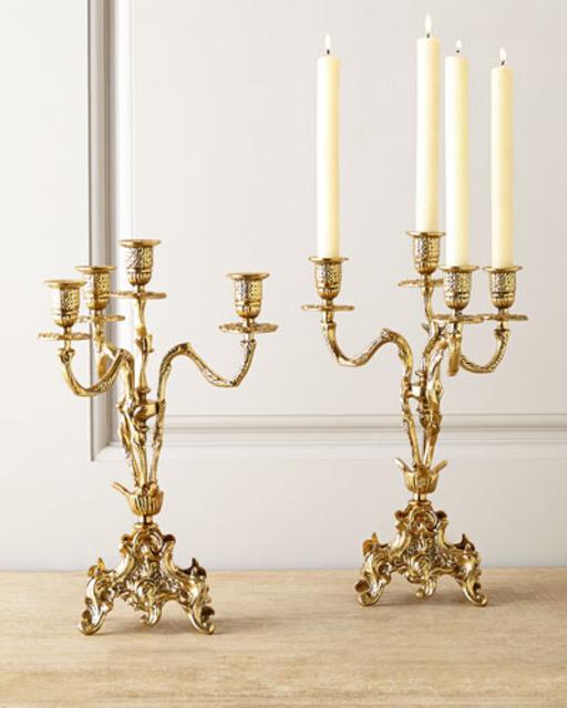 Two Bronze Candelabra