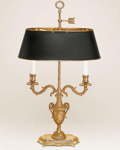 Urn motif Lamp with Black Shade