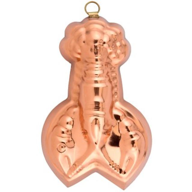Old Dutch Solid Copper Lobster Mold