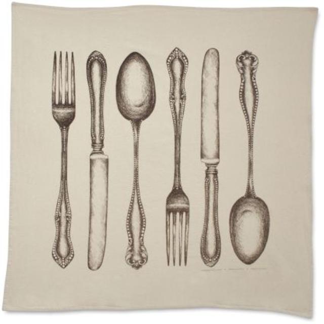 Cutlery Flour Sack Kitchen Towel