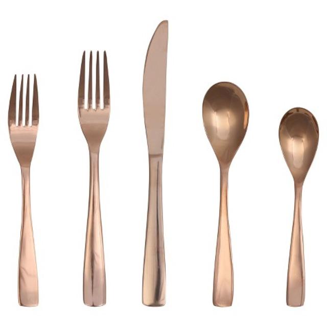 Vivian Rose Gold Flatware 5pc Set - Threshold™