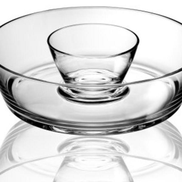 Luigi Bormioli Michelangelo Masterpiece 2-Piece Chip and Dip Server Set