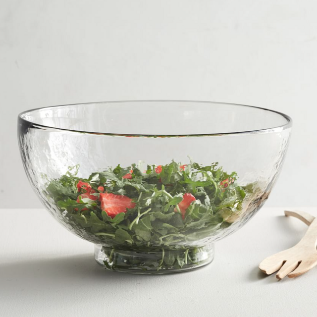 Hammered Glass Serving Bowl - Large