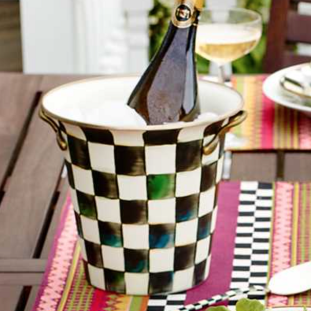 MacKenzie-Childs Courtly Check Enamel Wine Cooler
