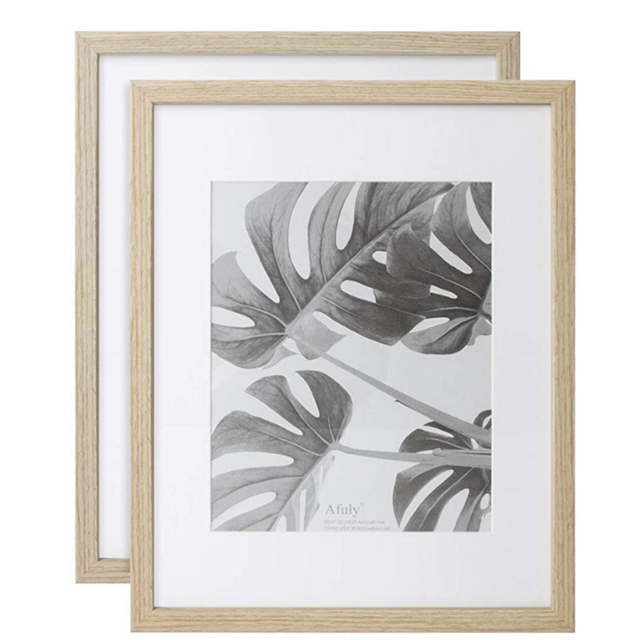 Picture Frames, Natural Wood Texture (Set of 2)