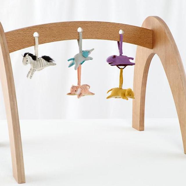 Natural Wee Workout Baby Gym (w/Set of 5 Animal Rattles)