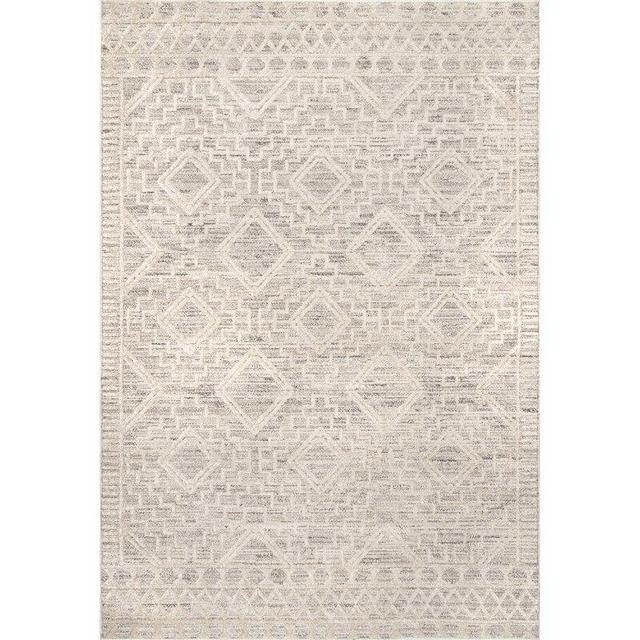 Anabelle Moroccan Area Rug in Beige/Cream - 7' 10" x 10'