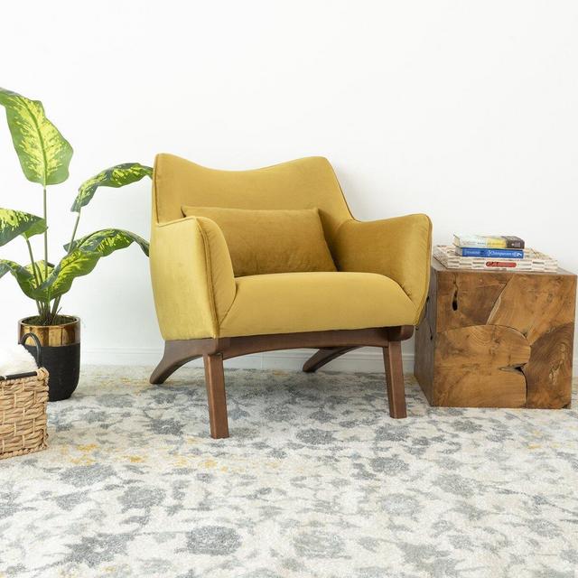 Areli 26'' Wide Armchair - Yellow Velvet