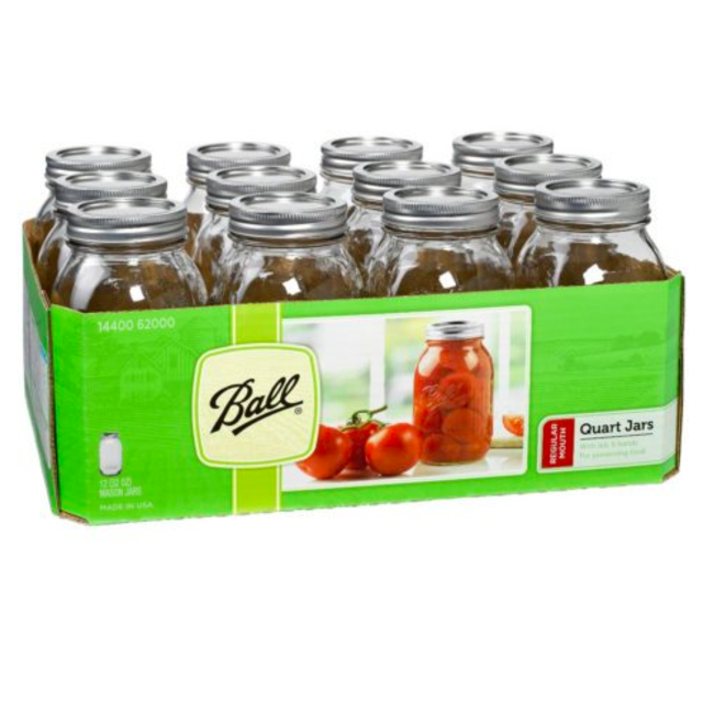 Ball Regular Mouth Quart 12 Pieces Jars (32oz) Made in USA