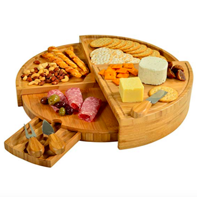 Picnic at Ascot Vienna Multi Level Bamboo Board - 18" Diameter - USA Patented & Quality Assured