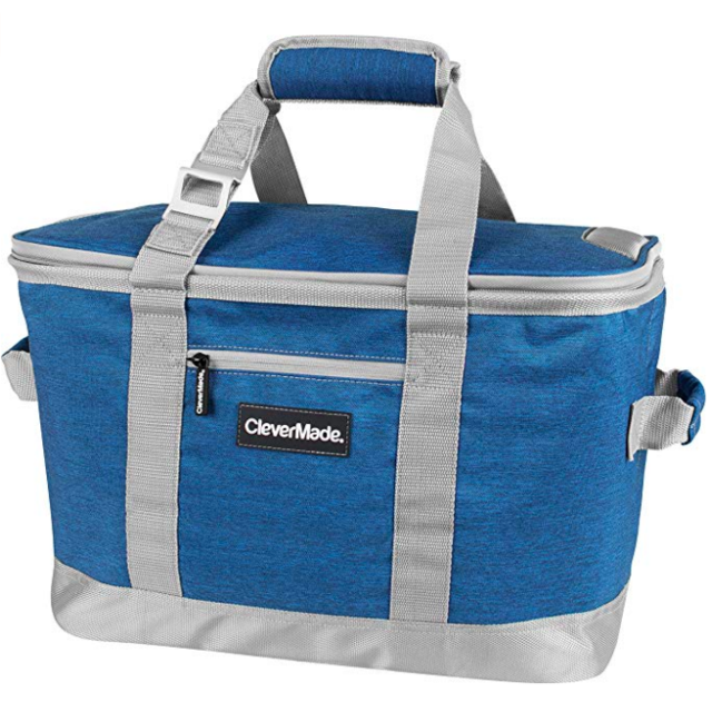 CleverMade SnapBasket 50 Can, Soft-Sided Collapsible Cooler, 30 Liter
