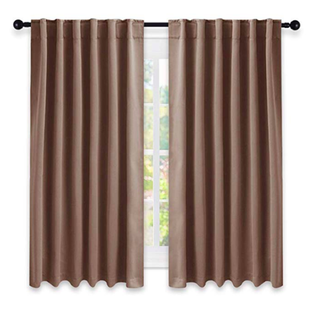 NICETOWN Blackout Curtains and Drapes (Cappuccino Color) 52"x63", Two Panels Set