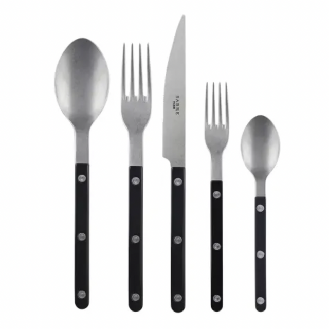 Sabre Bistrot Vintage Black 24-Pc Setting - Black