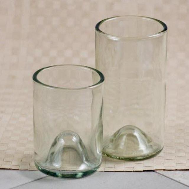 Wine Punts Recycled Glassware 12 oz Clear - Set of 4