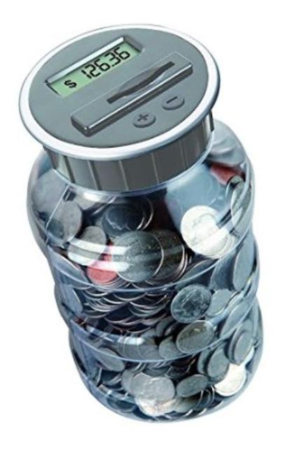 Digital Energy Digital Counting Savings Jar - Automatically Totals up Savings