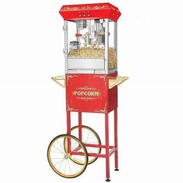 Vintage Professional 8oz Kettle Red Popcorn Cart