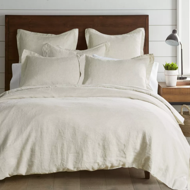 Washed Linen Duvet Cover - Levtex Home - Natural Queen