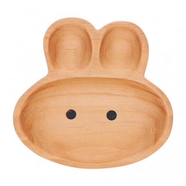 Petits et Maman Kids Wood Plate - Rabbit