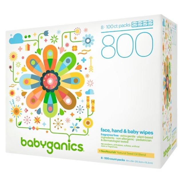 Babyganics Face, Hand & Baby Wipes, Fragrance Free - 800 Count