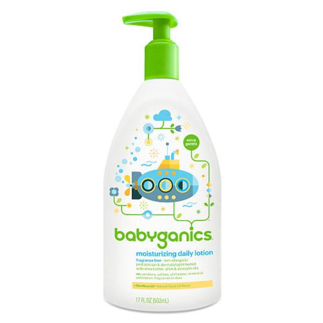 Babyganics Moisturizing Daily Lotion- Fragrance Free- 17 Ounce Pump Bottle