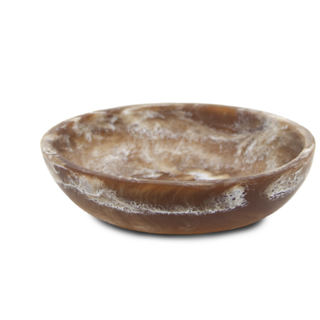 Round Salad Bowl in Horn