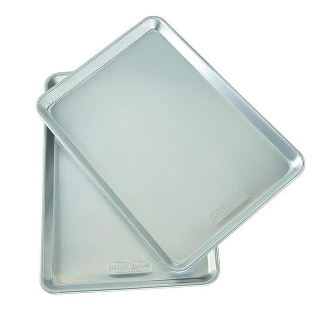 Nordic Ware Natural Aluminum Commercial Baker's Half Sheet (2 Pack)