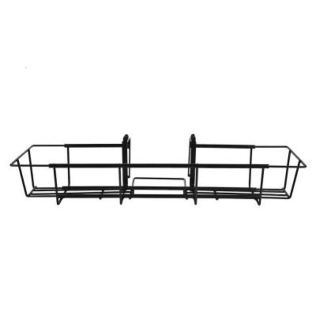 36 in. x 5 in. Adjustable Black Metal Flower Box Holder