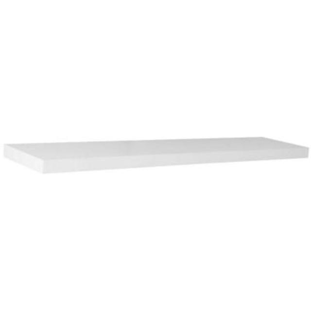 35.4 in. W x 7.75 in. D x 1.25 in. H White Slim MDF Floating Shelf