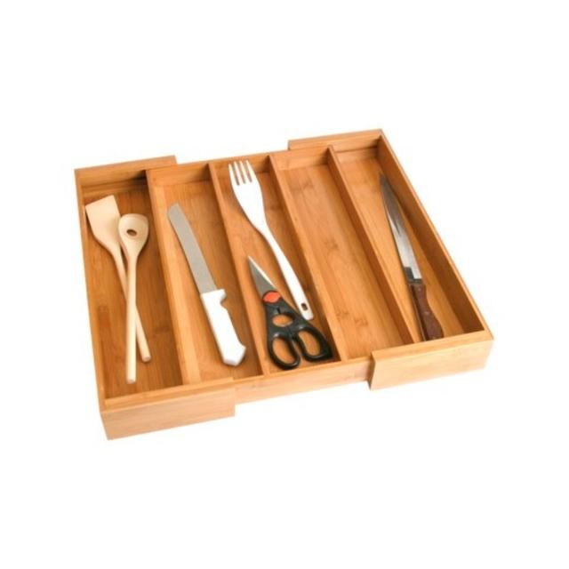 Lipper International Expandable Bamboo Utensil Holder