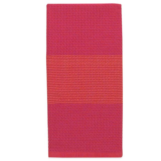 kate spade new york Color Block Honeycomb Kitchen Towel in Red