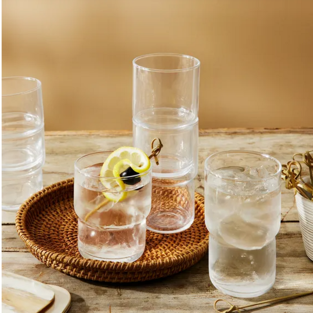 French Tightrope Stackable Glasses