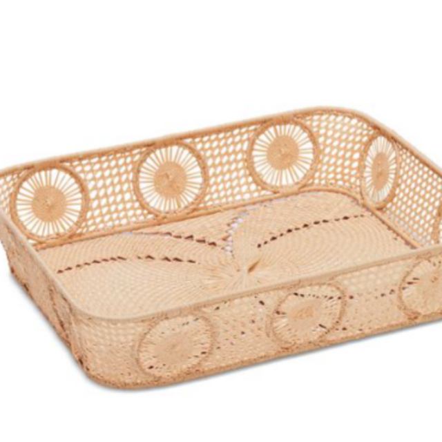 Raffia Small Desk Tray
