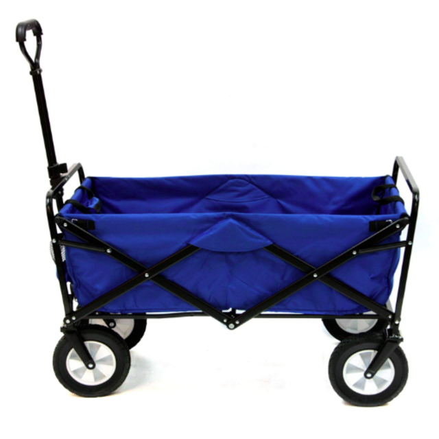 Mac Sports Collapsible Folding Outdoor Utility Wagon, Blue
