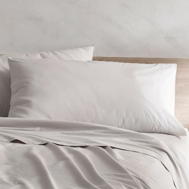 Kassatex Lorimer Washed Percale Sheet Set (White)