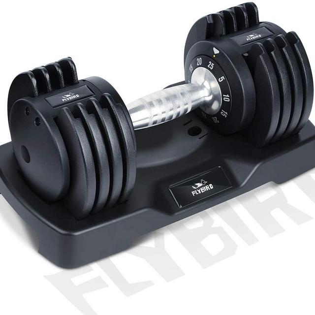 FLYBIRD Adjustable Dumbbell with Tray