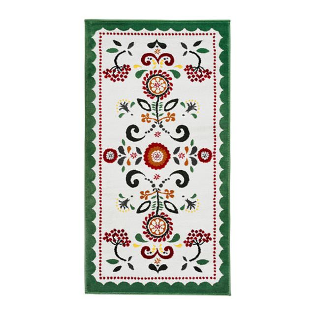 ÅKERKULLA				Rug, low pile, white, multicolor
