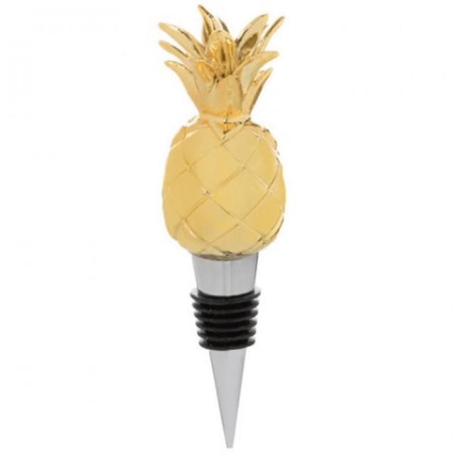 Gold Pineapple Bottle Stopper