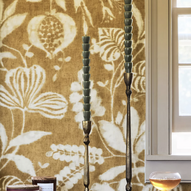 Hammered Metal Taper Candle Holder Small