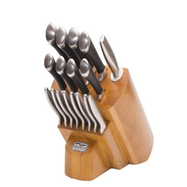 Chicago Cutlery 1119644 Fusion Forged 18-Piece Knife Block Set, Stainless Steel