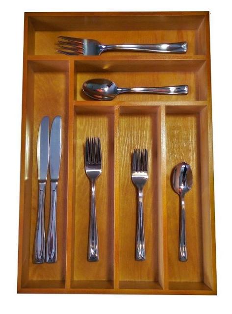 Drawer Organizer - This Durable Wood Cutlery Tray Is Large Enough for Your Silverware, Utensils, or Gadgets - By JA Kitchens