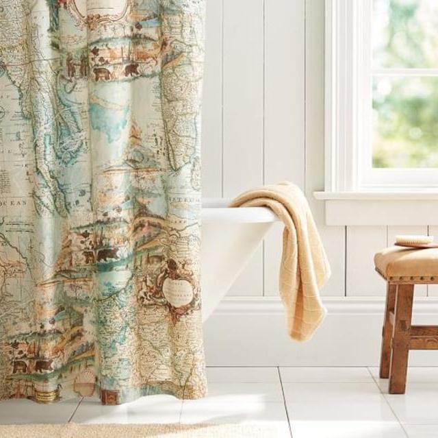 Map Shower Curtain