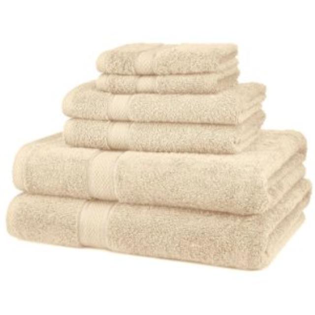 Pinzon Egyptian Cotton 6-Piece Towel Set, Cream