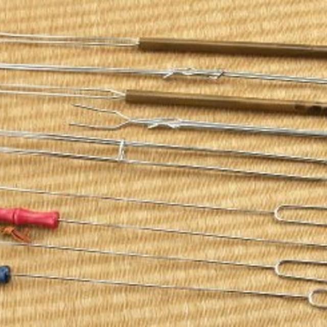 Rome's Set of 9 Forks for Marshmallows and Hot Dogs, Chrome Plated Steel