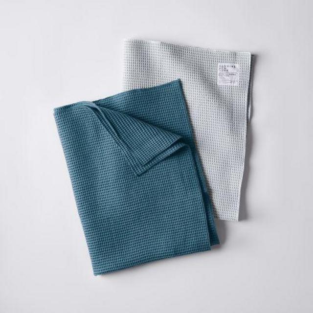 Essential Waffle Dish Towel (Set of 2) - Peacock & Sky