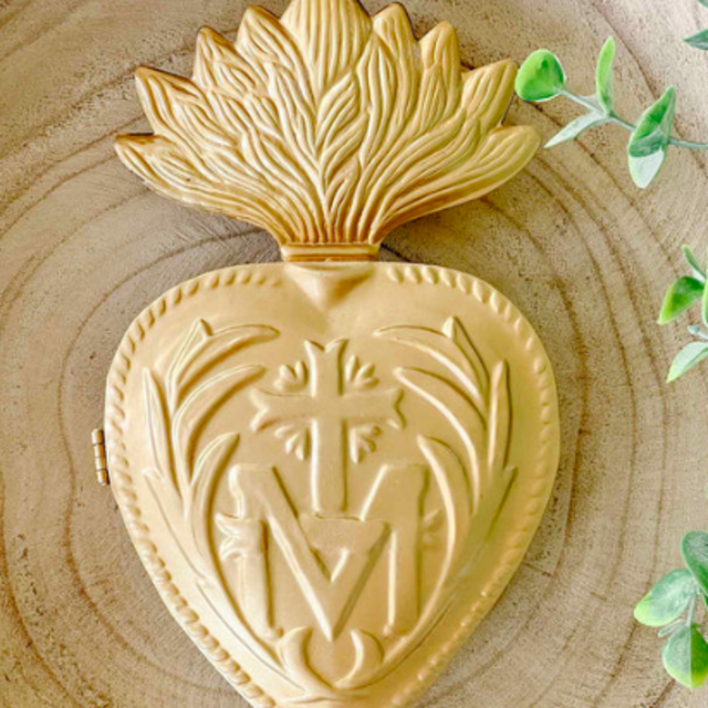 Heart with Marian Cross