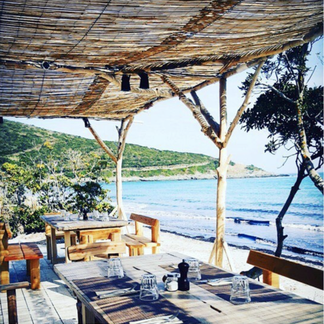 Dining on the beach