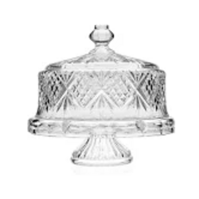 Shannon Crystal Cake Stand/Dome 4 in 1