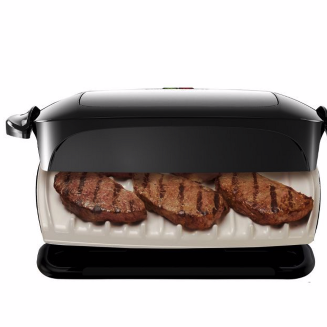 George Foreman 5-Serving Removable Plate Grill and Panini Press - Black GRP472P